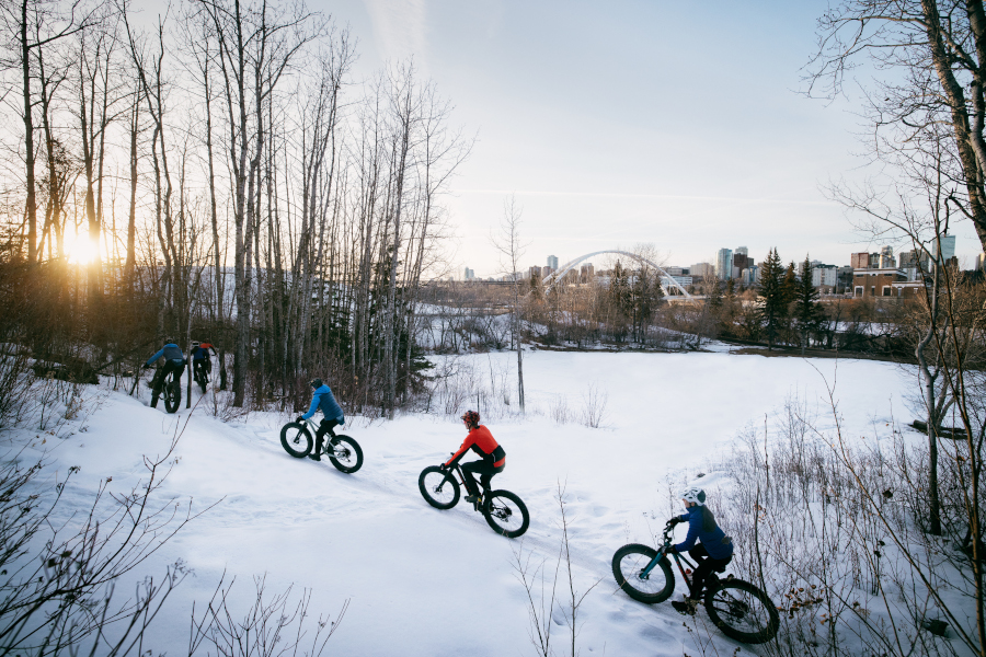 Fatbiken in Edmonton.
