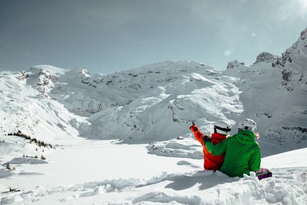 Sneeuw genoeg! In Engelberg, een van de skigebieden dichtbij Nederland in Zwitserland.