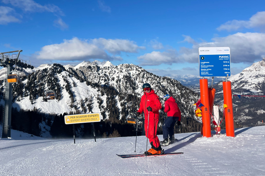 Alpe Lusia - klein skigebied voor families én 'cracks'