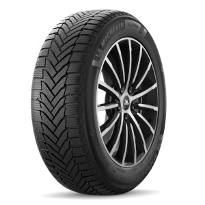 Winterband Michelin Alpin 6 -van voren bekeken, recht op het profiel. Productfoto