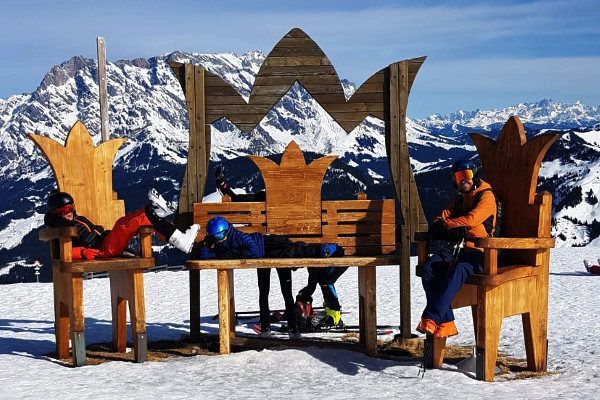 Een van de fotopunten in Maria Alm