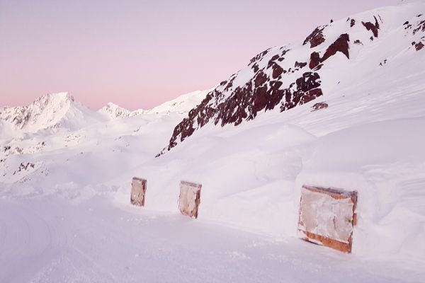 iglo's op de gletsjer van val senales