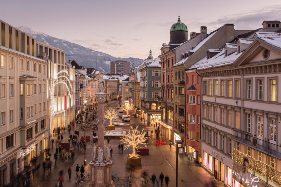 Het sfeervolle oude stadscentrum (Foto:  Innsbruck Tourismus | Daniel Zangerl)