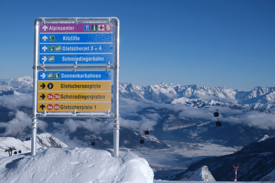 De pistes op de Kitsteinhorn