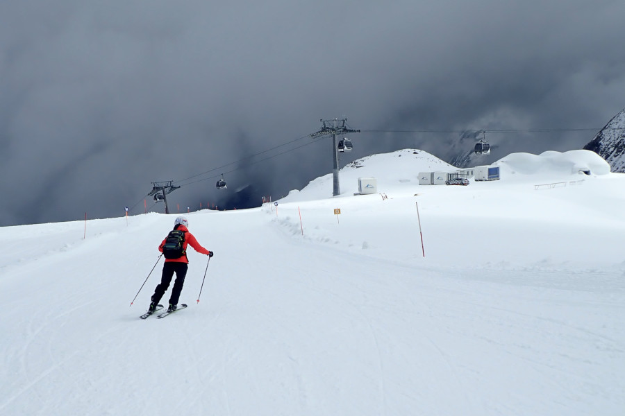 Toen wij eind mei op de Kitzsteinhorn waren, lag er sneeuw genoeg.