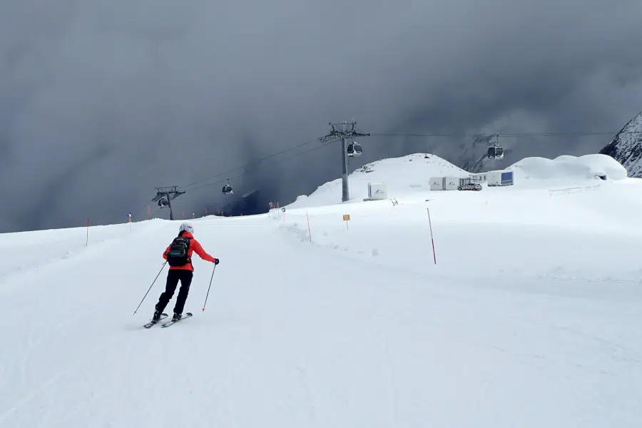 Toen wij eind mei op de Kitzsteinhorn waren, lag er sneeuw genoeg.