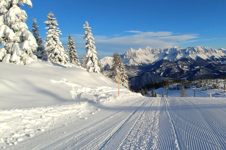 In het kleine skigebied van Fageralm kan je nog op echte natuursneeuw skiën.