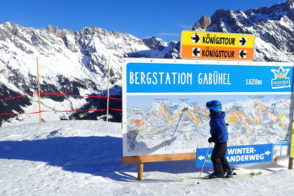Königstour skitocht staat goed aangegeven