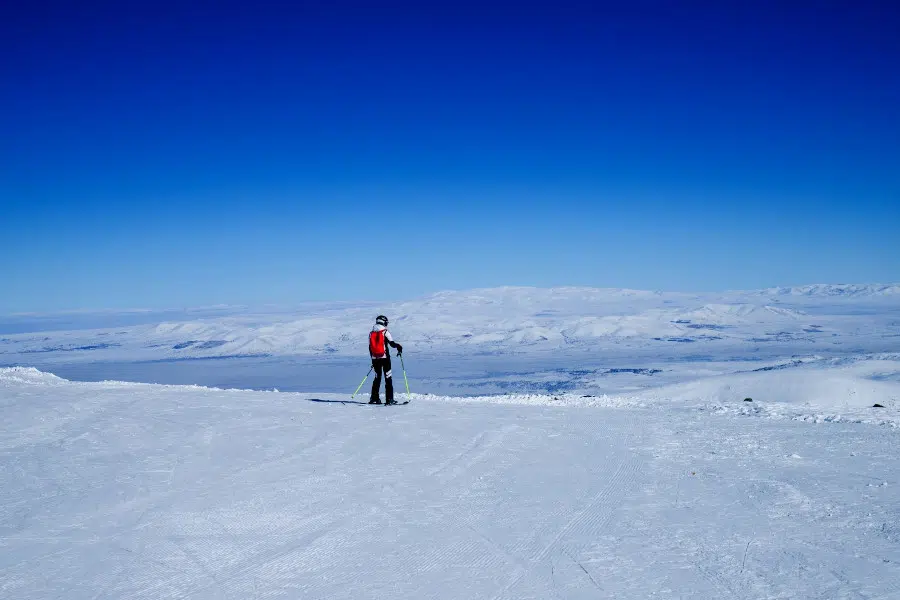 Zonnig maar koud in Erciyes.