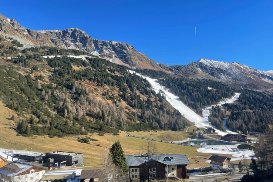 Er ligt nog niet zo veel sneeuw in Oostenrijk