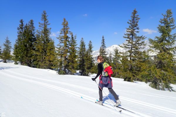 langlaufen tijdens de wintersport bij zwangerschap
