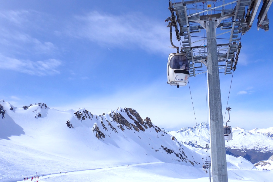 Transarc skilift in Les Arcs, Frankrijk