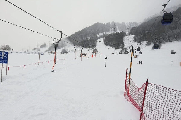 Live sneeuwval in Oostenrijk