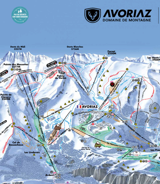 pistekaart Avoriaz