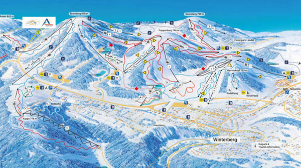 pisteplattegrond winterberg - skigebied in Duitsland