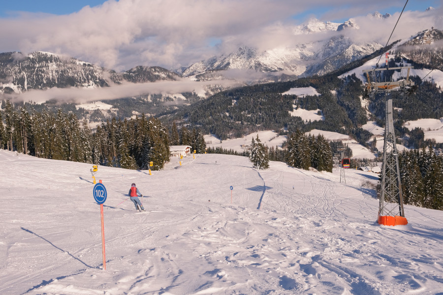 Rustig en ontspannen skiën in Fieberbrunn