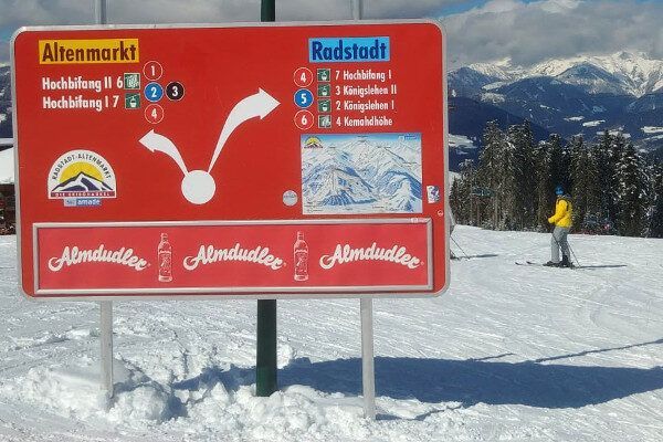 Links naar Altenmark, rechts naar Radstadt