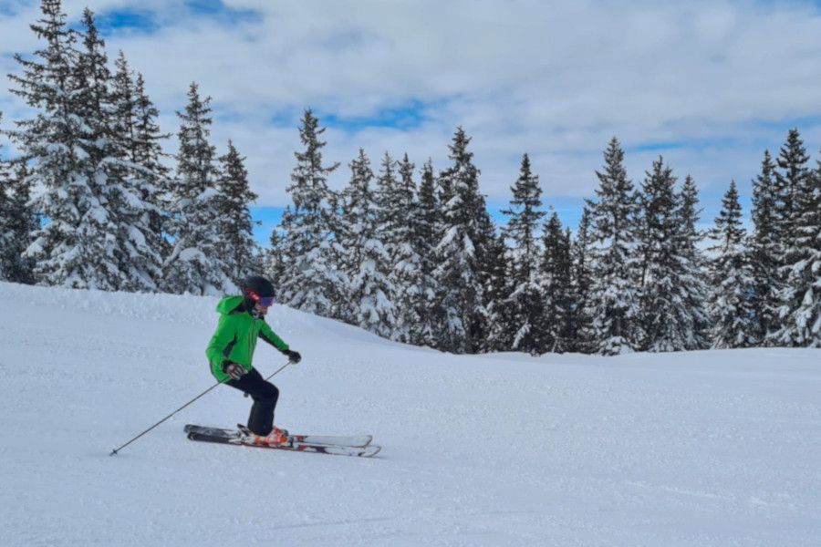 ski sneeuw verse dump poeder