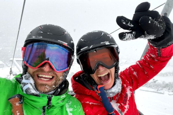 skibril sneeuw