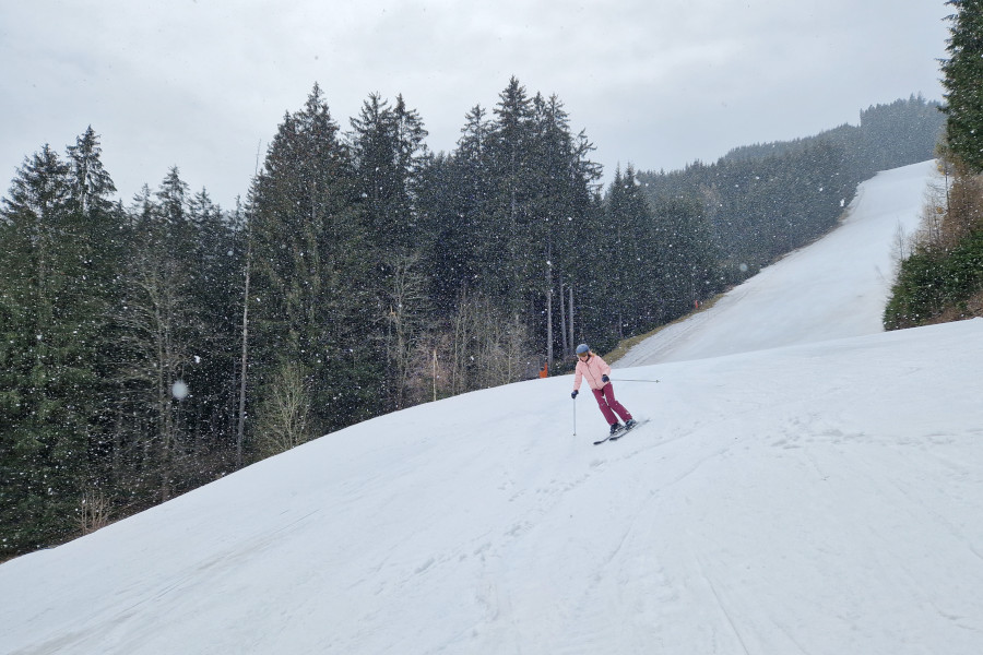 Heerlijk om weer te skiën