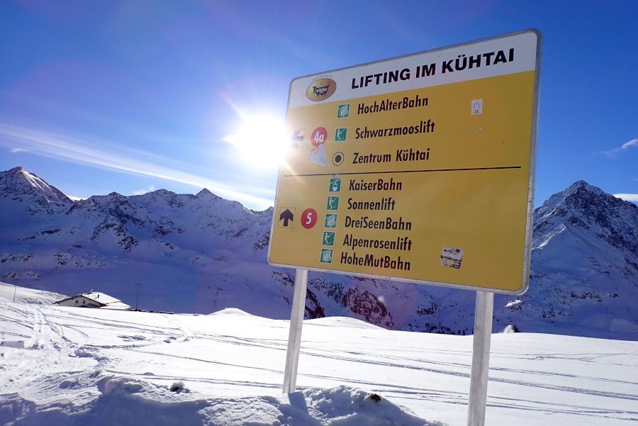 Skigebied Kühtai bij Innsbruck