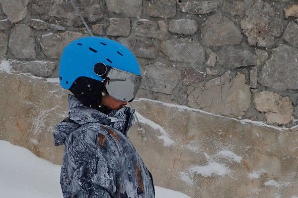 skihelm met vizier kind