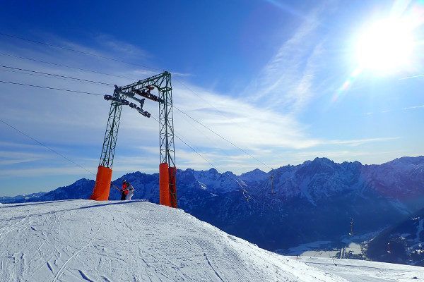 Sleeplift en zon in Lienz