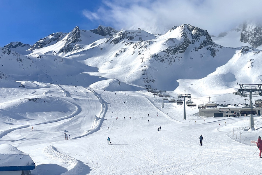 De Stubaier Gletsjer, een van de hoogste skigebieden van Oostenrijk.
