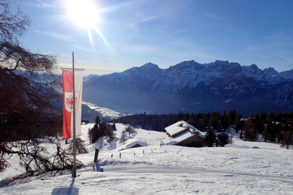 Vlag van Tirol in skigebied Lienz