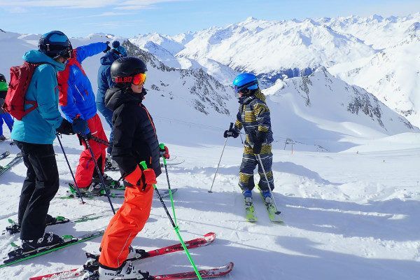 Uitzicht Stubaier gletsjer skigebied