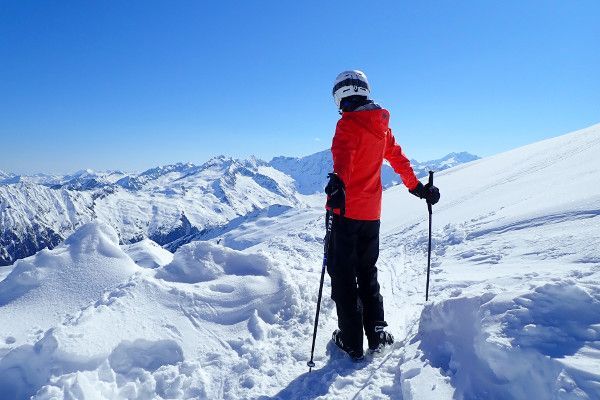 Op de top heb je een prachtig uitzicht op het Hohe Tauern massief.