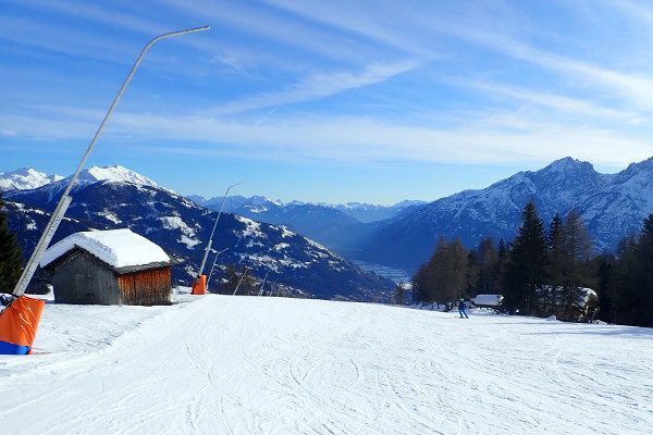 Genieten van lege pistes.