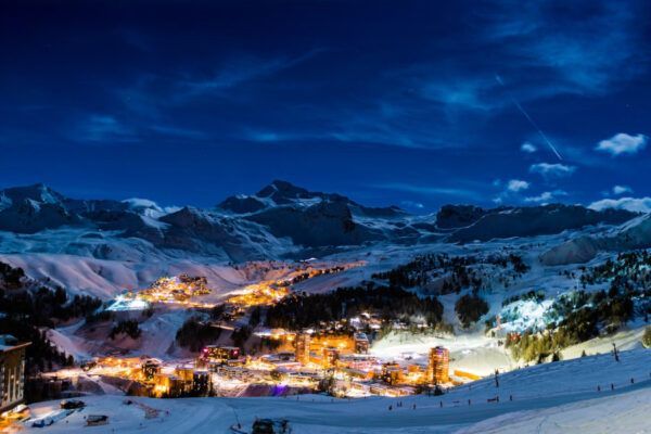 Wintersport La Plagne - appartementen bij nacht